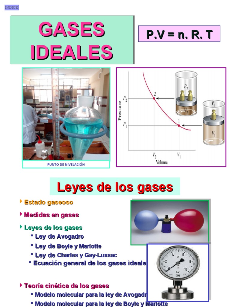 Leyes de los Gases y Teoría Cinética | PDF | Gases | Mole (Unidad)