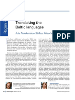 Translating The Baltic Languages