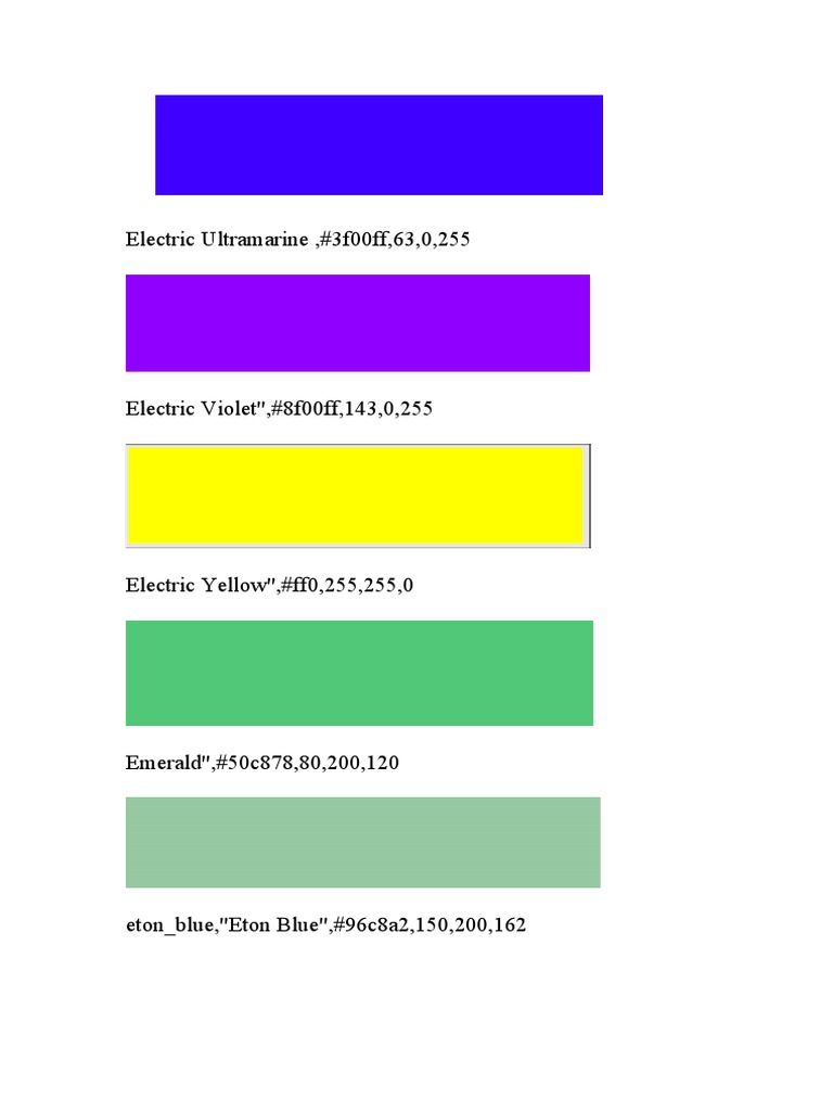 Electric Ultramarine ,#3f00ff, 63,0,255 | PDF | Graphic Design | Image ...