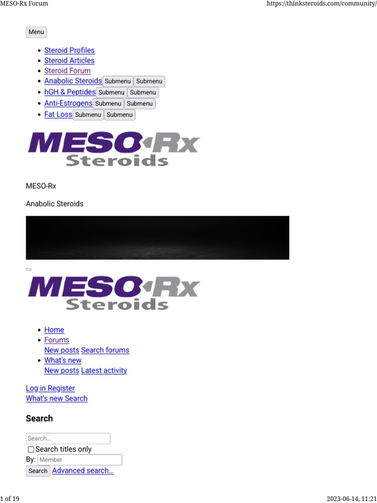 Meso RX Forum PDF Drugs Clinical Medicine