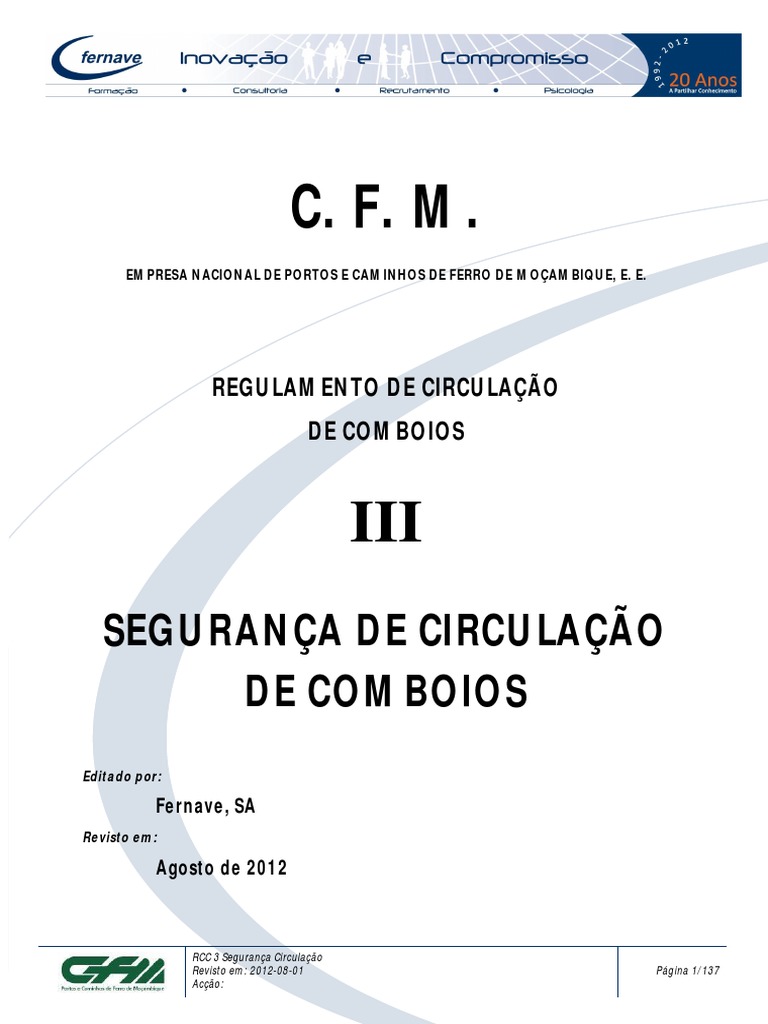 Prcc 3 Cfm Segurança Circulação Pdf Trem Locomotivas