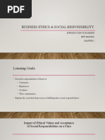 Business Ethics and Social Responsibilities