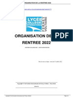 Organisation de La Rentree 2022 A1271