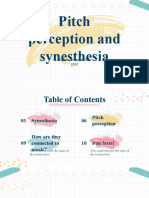 Pitch Perception and Synesthesia