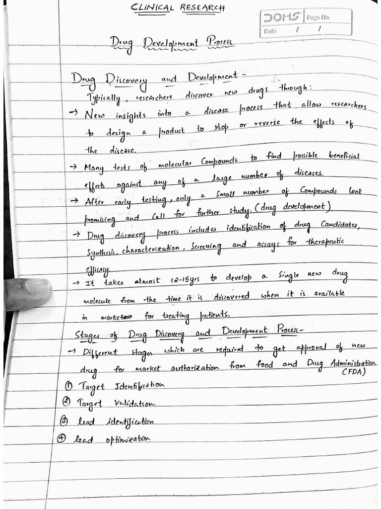 Drug Development Process Pdf Notes