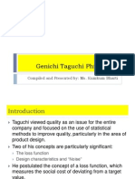 Genichi Taguchi Philosophy: Compiled and Presented By: Ms. Kumkum Bharti