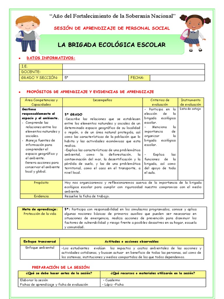 Funciones de la Brigada Ecológica Escolar | PDF | Evaluación | Aprendizaje