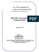Training Manual On PRI-CBO Convergence