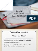 Final Exam Information