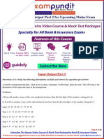 Expected Input Output Part 2 For Upcoming Mains Exam