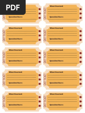 Exit Ticket