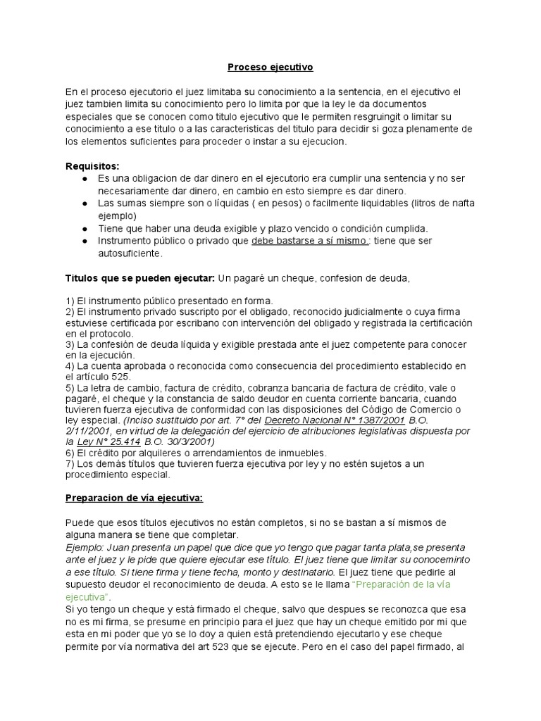 Proceso Ejecutivo | PDF | Sentencia (ley) | Bancos