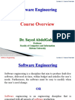 Software Engineering - Lecture 1 - Course Overview