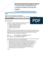 Test Bank For Varcarolis Foundations of Psychiatric Mental Health Nursing 8th Edition by Halter