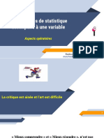 Procedures Statistique 1 Variable 1