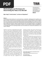 Methodologies and Techniques For Determining The Value of An Aircraft