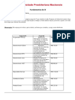 Tabela - Aplicando Conhecimento - Aula 1