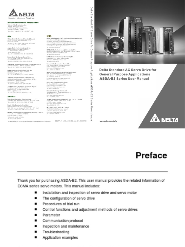 Delta IaAsd Asdab2 Um en 20230421 PDF Electric Motor Electrical Connector