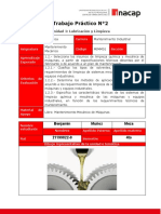 Trabajo Práctico N°2: Unidad 1: Lubricación y Limpieza