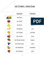 Yeme+İçme+Kelime+Listesi Almanca