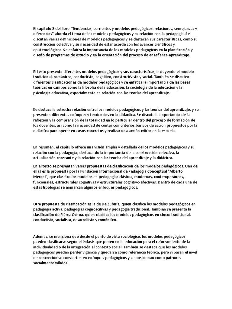 Modelos Pedagógicos y Teorías del Aprendizaje | PDF | Pedagogía ...