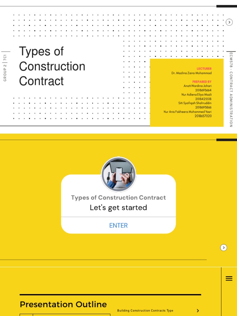 Topic 3 - Types of Construction Contract | PDF | Economies | Business ...