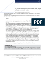 Intl J Lang Comm Disor - 2019 - Sekhon - Counselling Training For Speech Language Therapists Working With People Affected