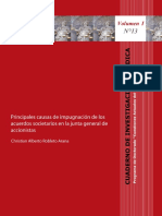 Principales Causas de Impugnación de Los Acuerdos Societarios en La Junta General de Accionistas