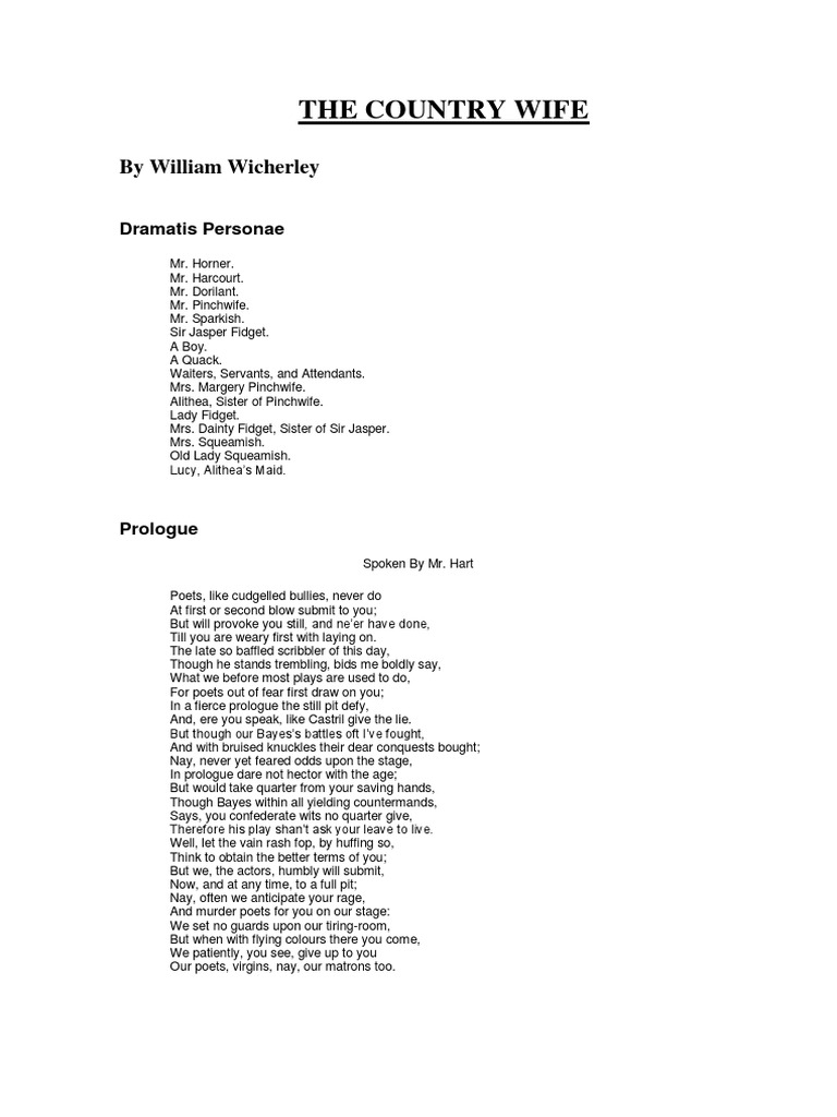 027 the country wife by william wicherley pdf