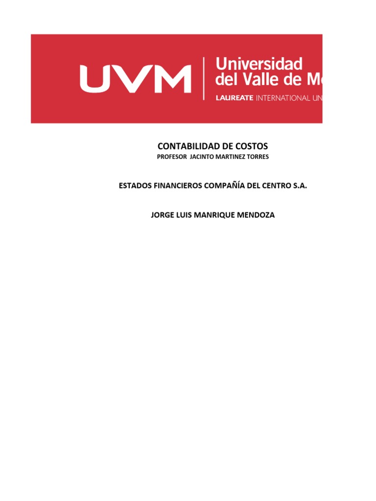 Estado de Costos y Resultados 2019 | PDF | Estado de resultados ...