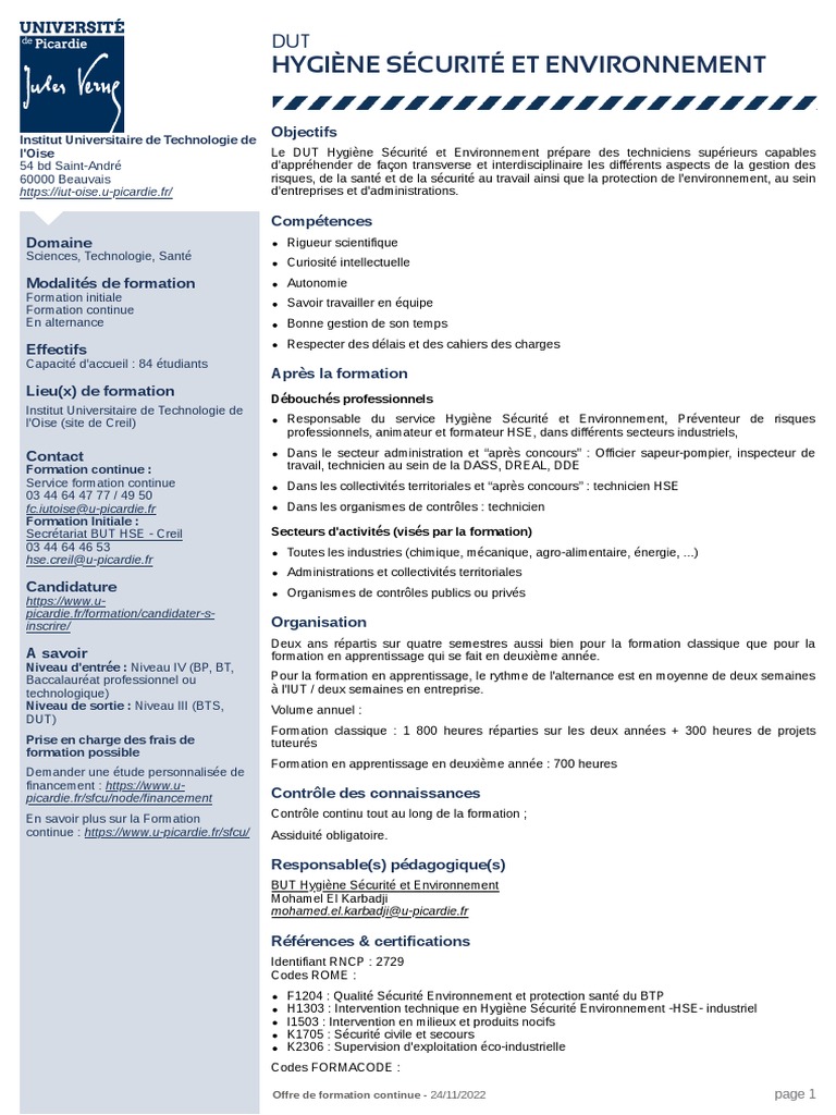 Dut Hse Apprentissage | But Hse Apprentissage – TBFK