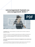 Reveal Francophonie Jour 1 Encouragement Humain Ou Encouragement Divin