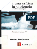 Benjamin, Walter - Ilustraciones IV (Para una crítica de la violencia y otros ensayos)-Taurus (2001)