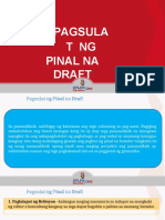 Pagsulat NG Pinal Na Draft