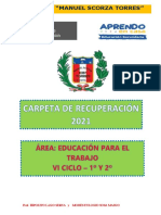 EPT-CARP. RECUPERACION VI CICLO 2021-1° Y2°.