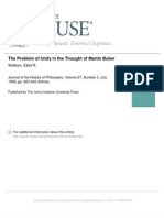 The Problem of Unity in The Thought of Martin Buber: Wolfson, Elliot R