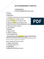 Perfil Del Proyecto de Emprendimiento Productivo 2023