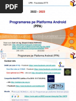 Programarea Pe Platforma Android: UPB - Facultatea ETTI