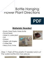 Water Bottle Hanging Flower Plant Directions