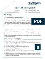 Manual de Instalação Certificado Digital A1