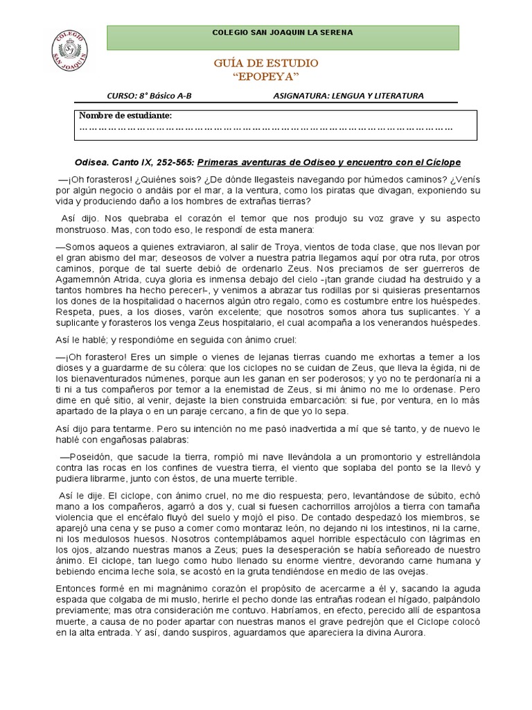 678457_guia Odisea 1 | PDF | Antigua Grecia | Oveja