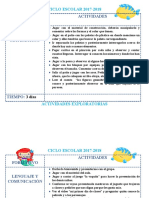 Actividades Exploratorias para Preescolar 2017-2018