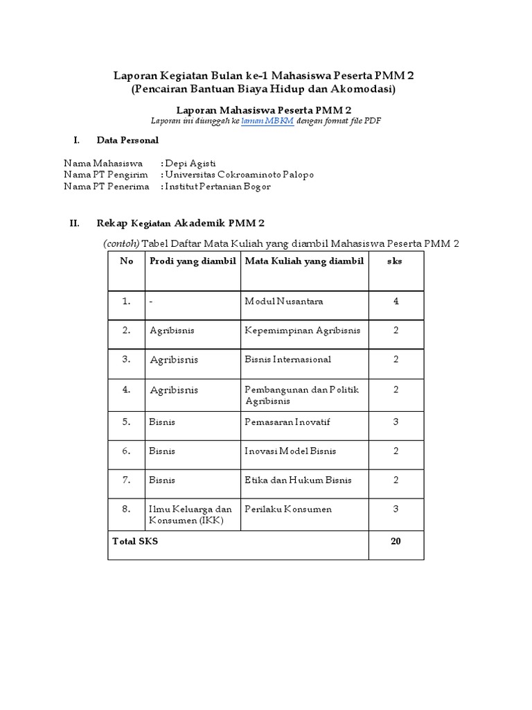 Depi agisti laporan bulanan 1 pmm pdf