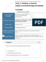 Examen - (AAB02) Cuestionario 1 - Analizar y Resolver Ejercicios Relacionados A La Terminología de Árboles