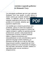 Aspecto económico segundo gobierno de Belaunde Terry