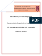 Motivación Personal - Fundamentos de Comunicación