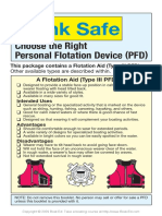 Think Safe Choose The Right PFD