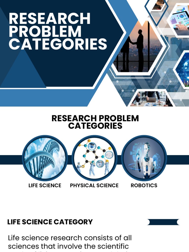 Research Problem Categories Overview | PDF | Life | Biology