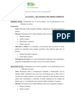 Bases, Ficha de Evaluación de Pancartas, Carteles, para El Dia Mundial Del Medio Ambiente, Idma - I.E. 88116 J.M