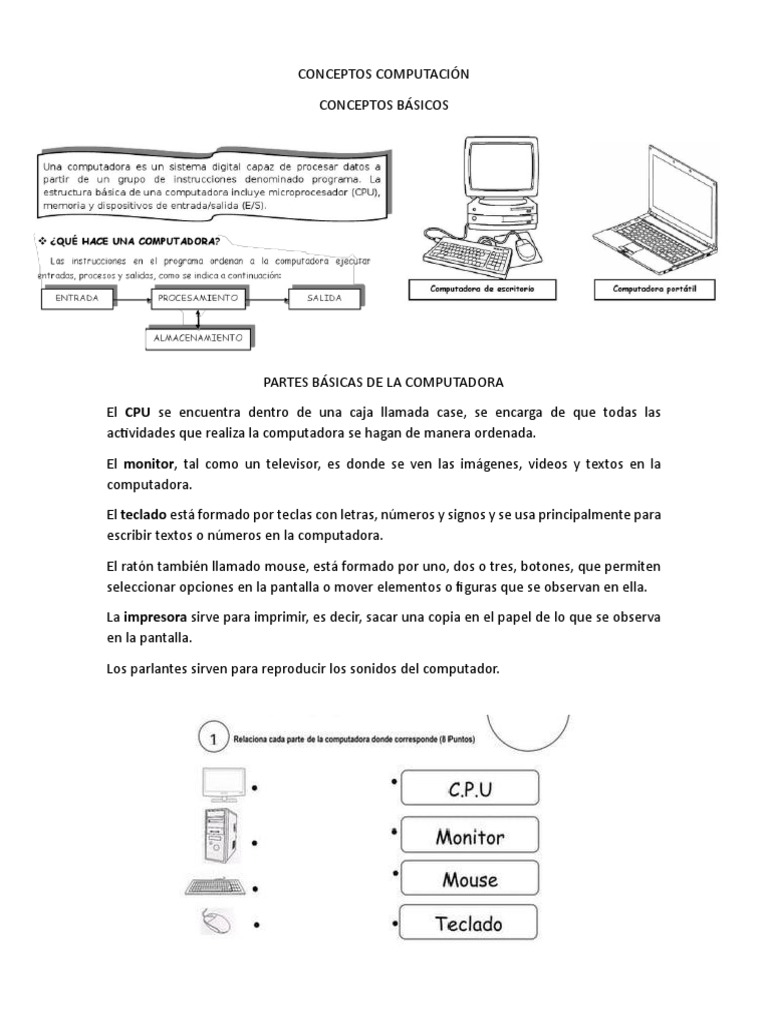 Partes y Funciones de la Computadora | PDF